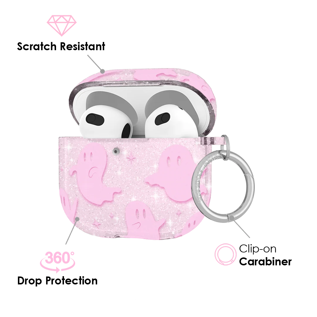 Ghosted Pink Glitter AirPod Case - Image 18