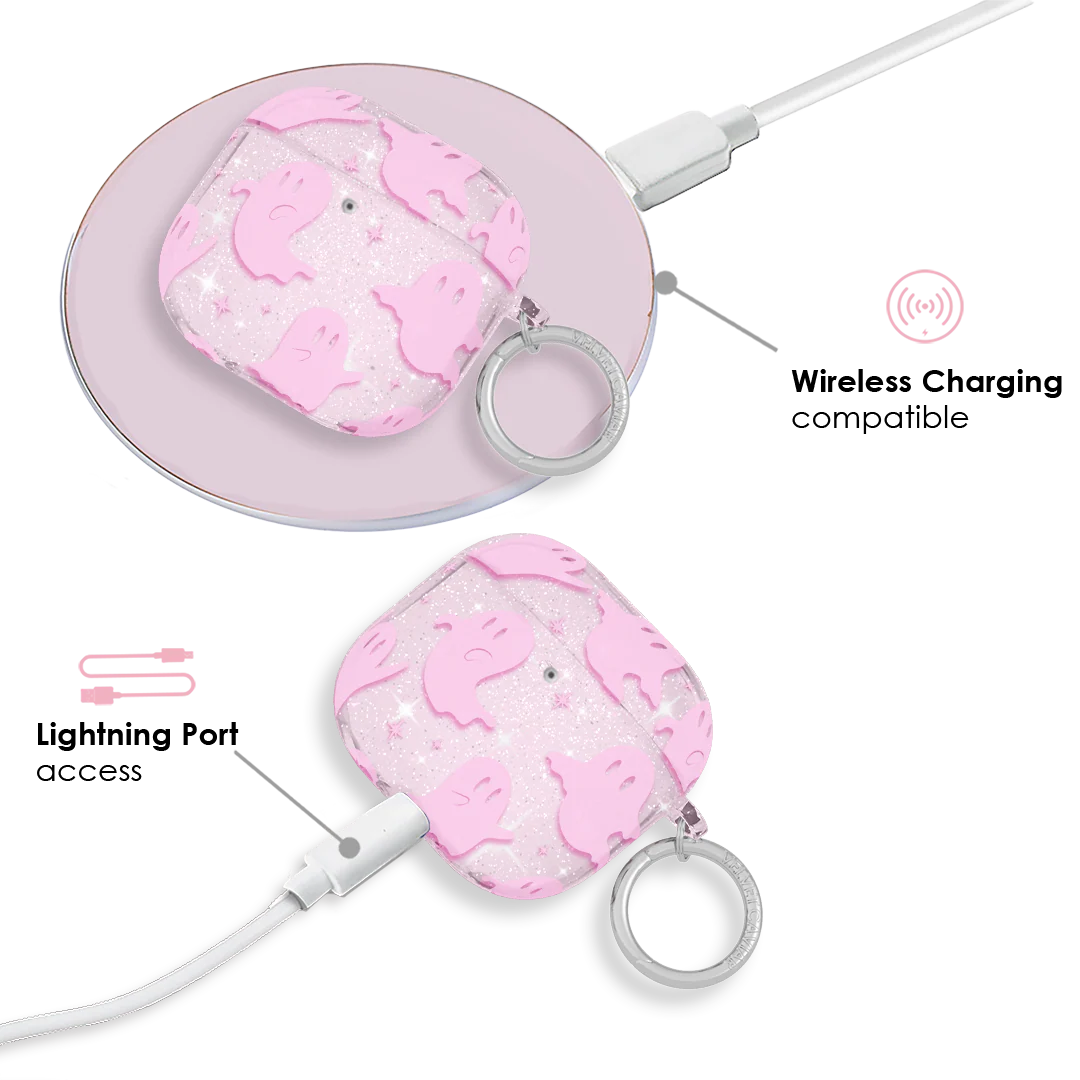 Ghosted Pink Glitter AirPod Case - Image 19