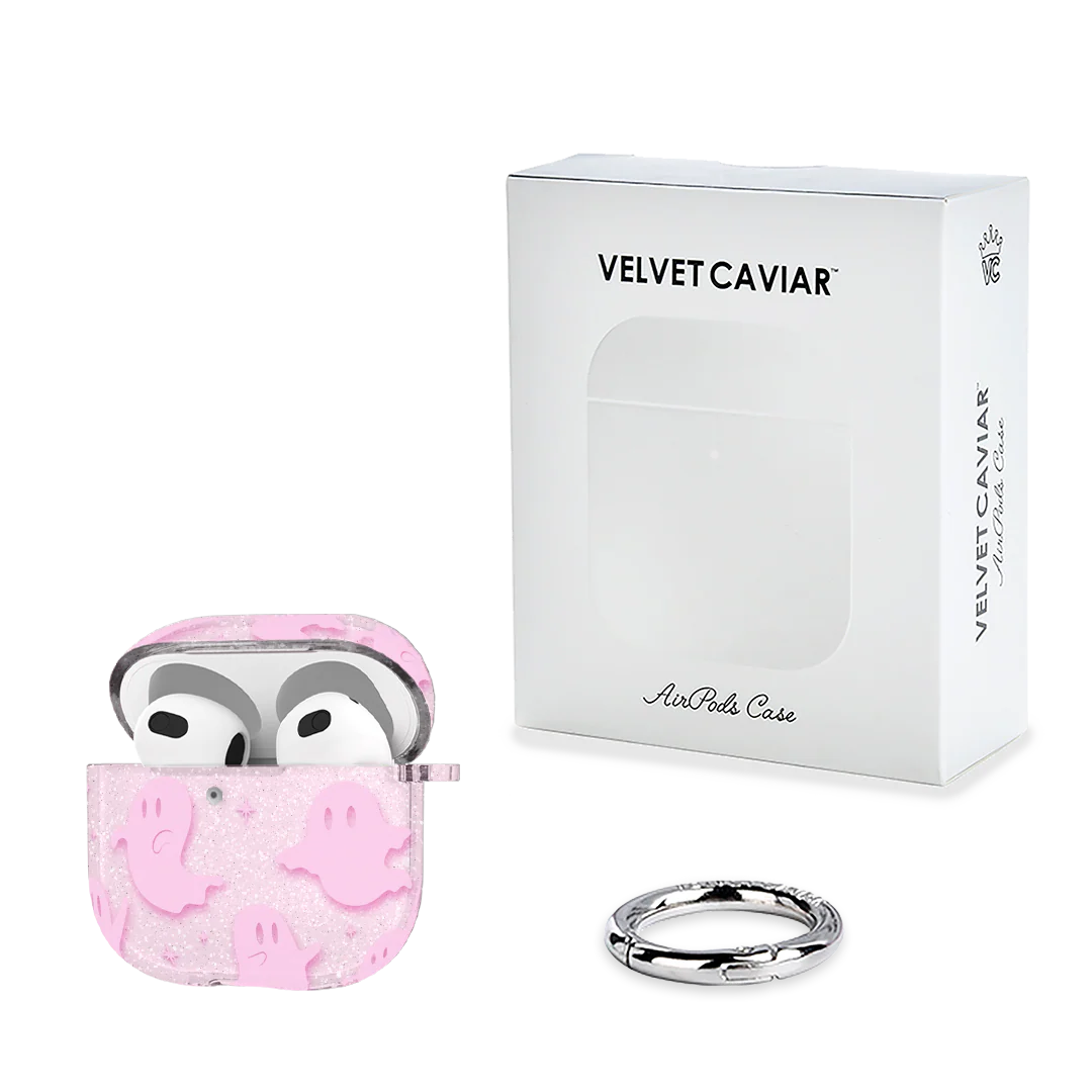 Ghosted Pink Glitter AirPod Case - Image 20
