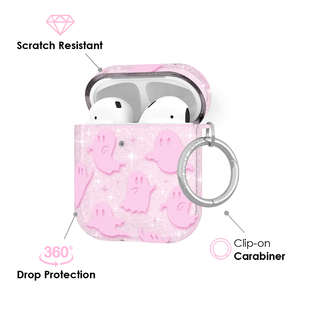 Ghosted Pink Glitter AirPod Case - Image 3