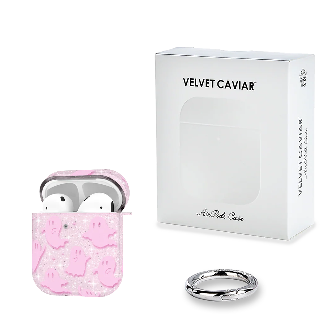 Ghosted Pink Glitter AirPod Case - Image 5