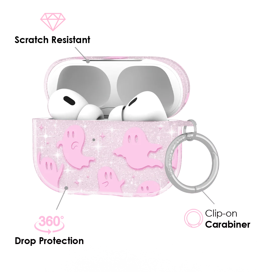 Ghosted Pink Glitter AirPod Case - Image 8