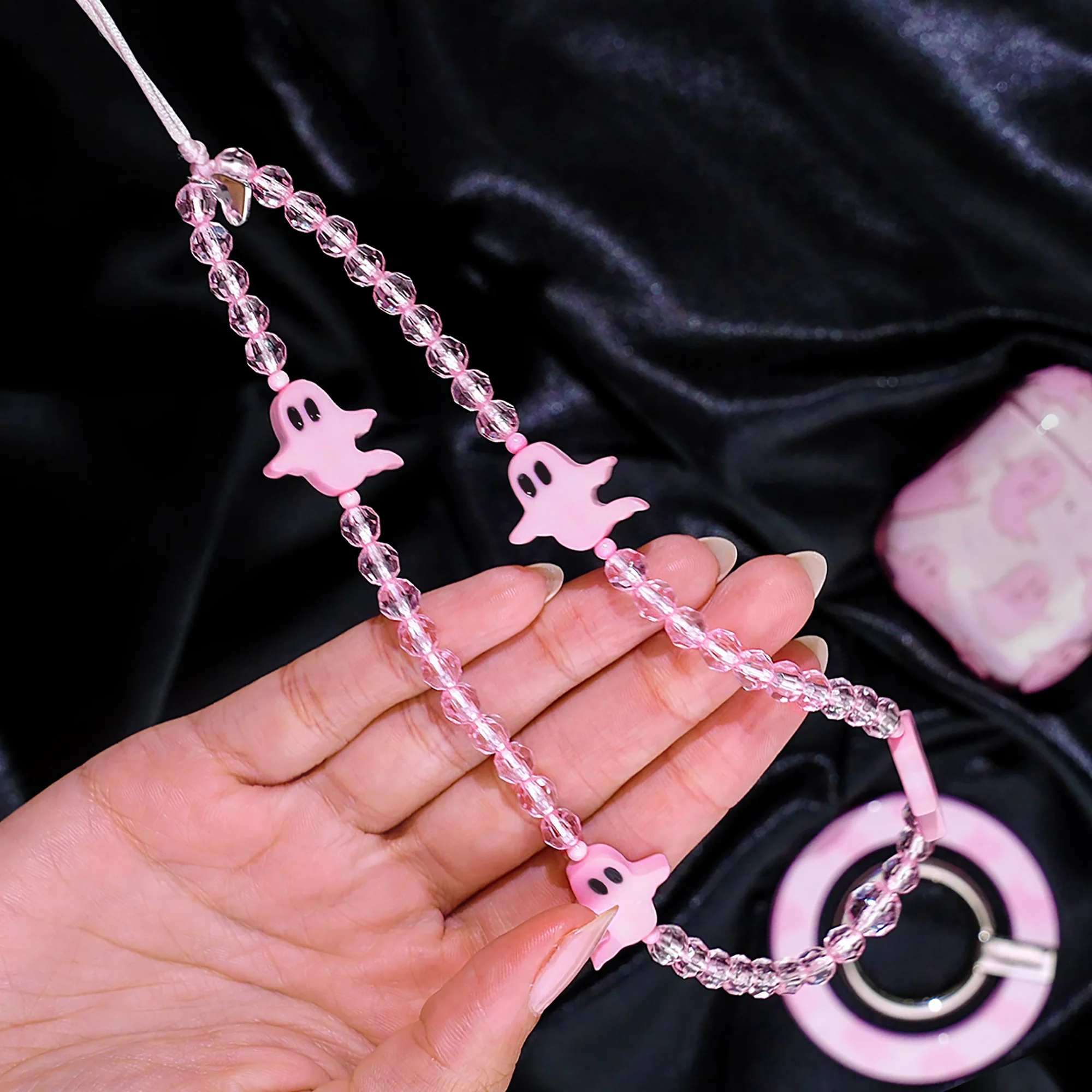 Ghosted Pink Phone Charm - Image 2