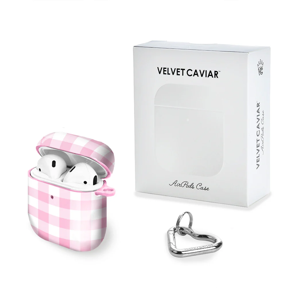 Baby Pink Gingham AirPod Case - Image 5