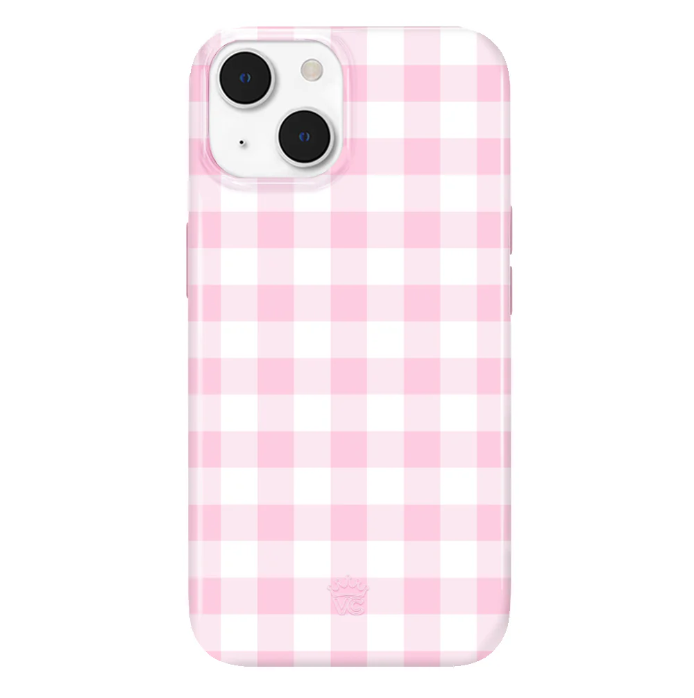 Baby Pink Gingham iPhone Case - Image 13