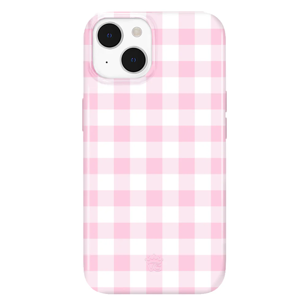 Baby Pink Gingham iPhone Case - Image 19