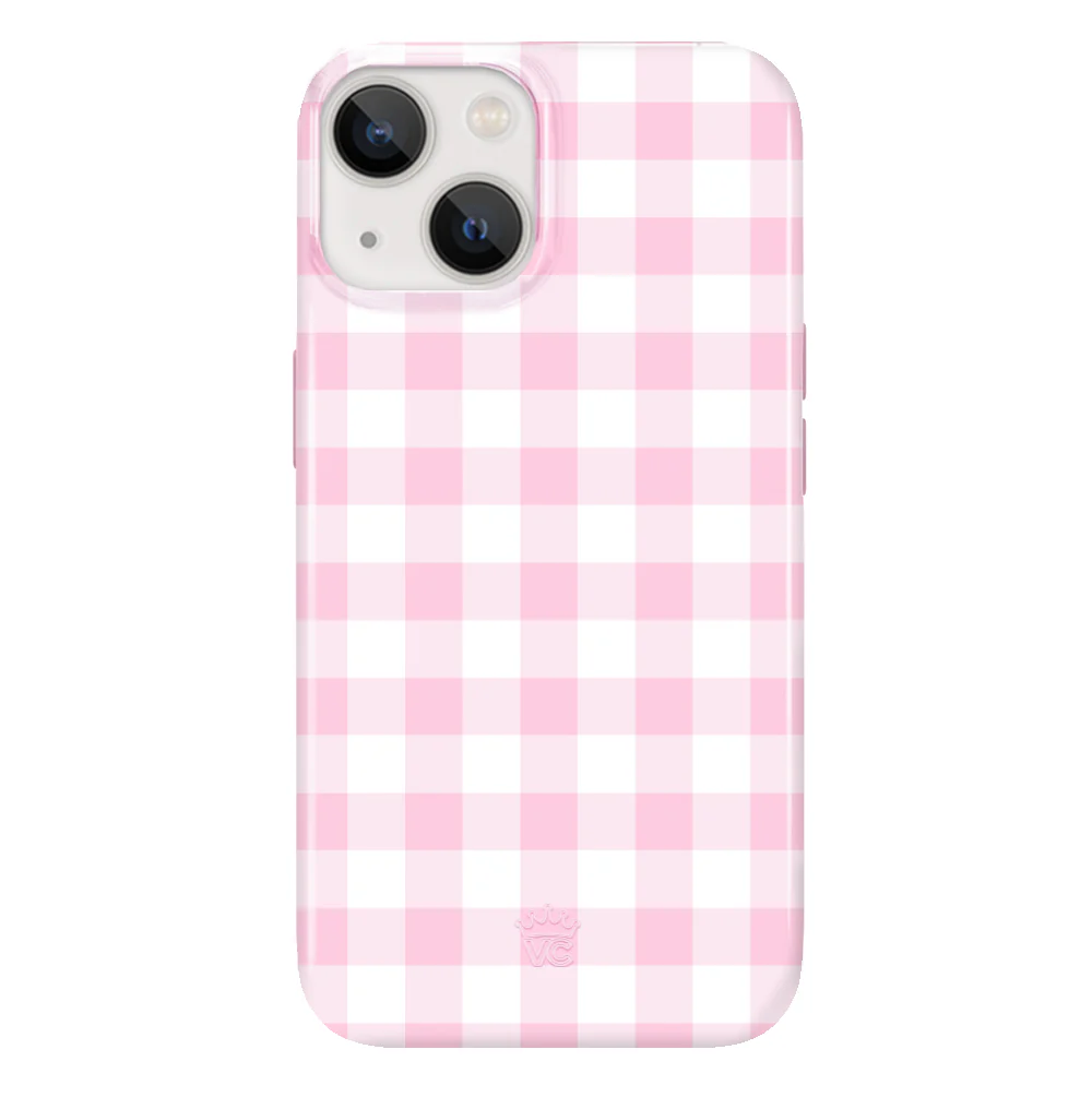 Baby Pink Gingham iPhone Case - Image 25