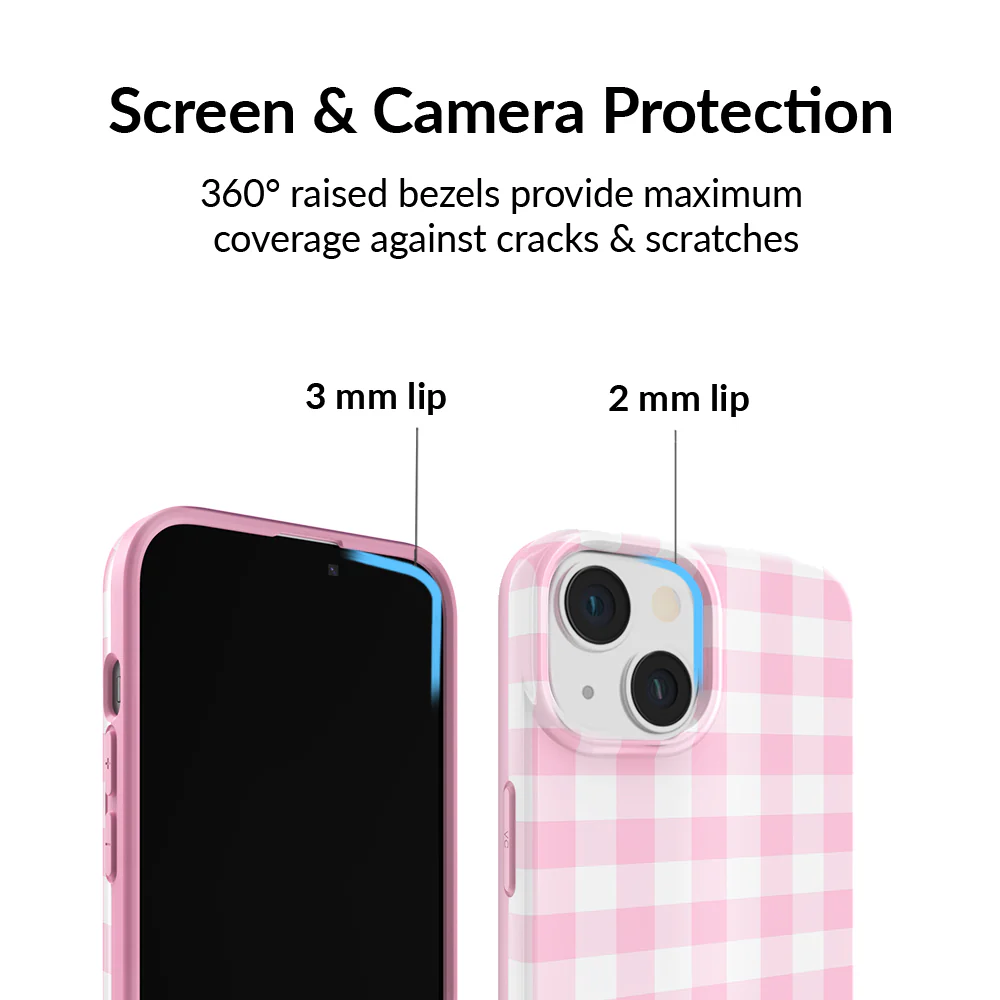 Baby Pink Gingham iPhone Case - Image 27