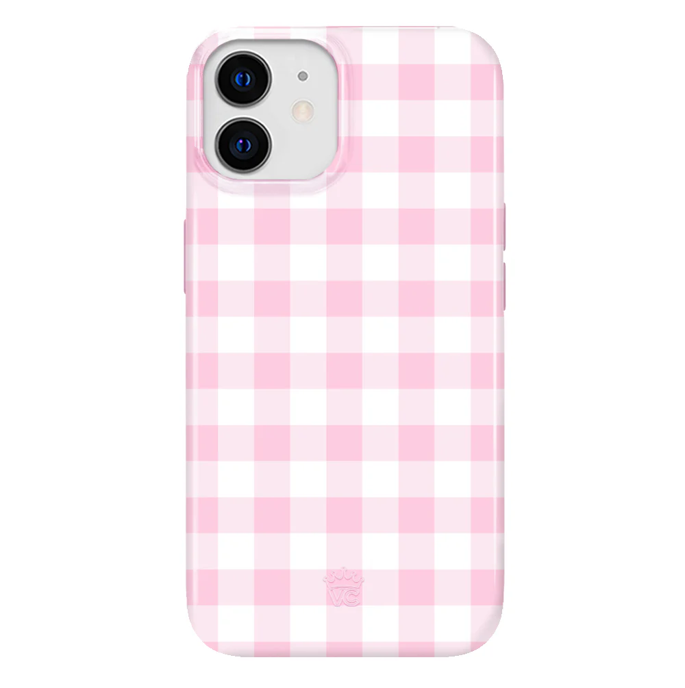 Baby Pink Gingham iPhone Case - Image 49