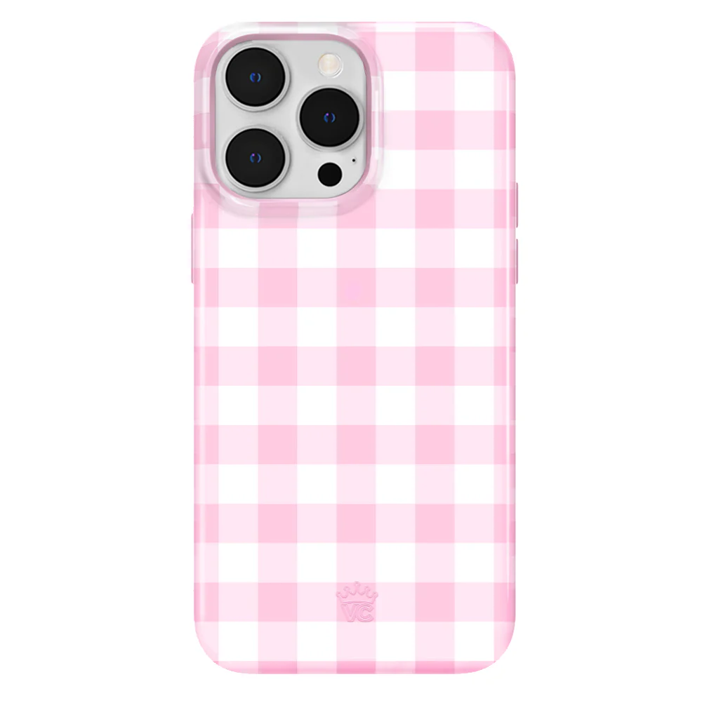 Baby Pink Gingham iPhone Case - Image 7
