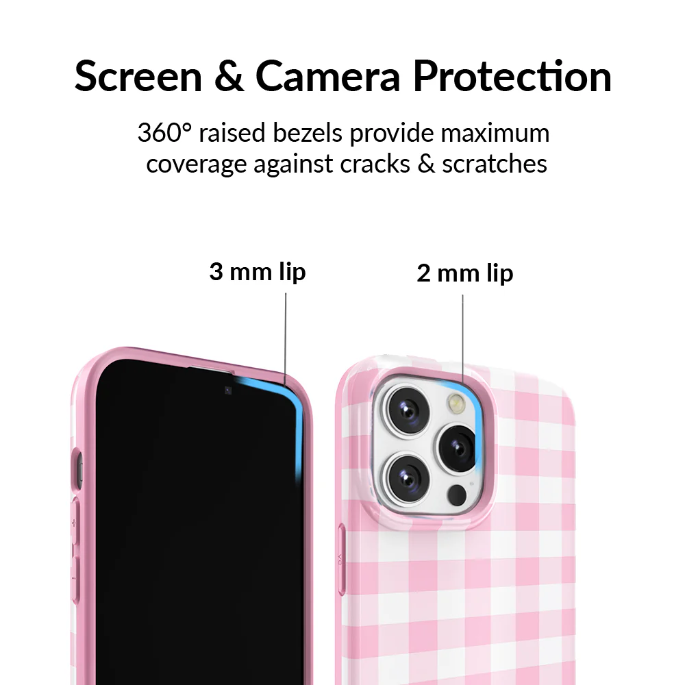 Baby Pink Gingham iPhone Case - Image 9