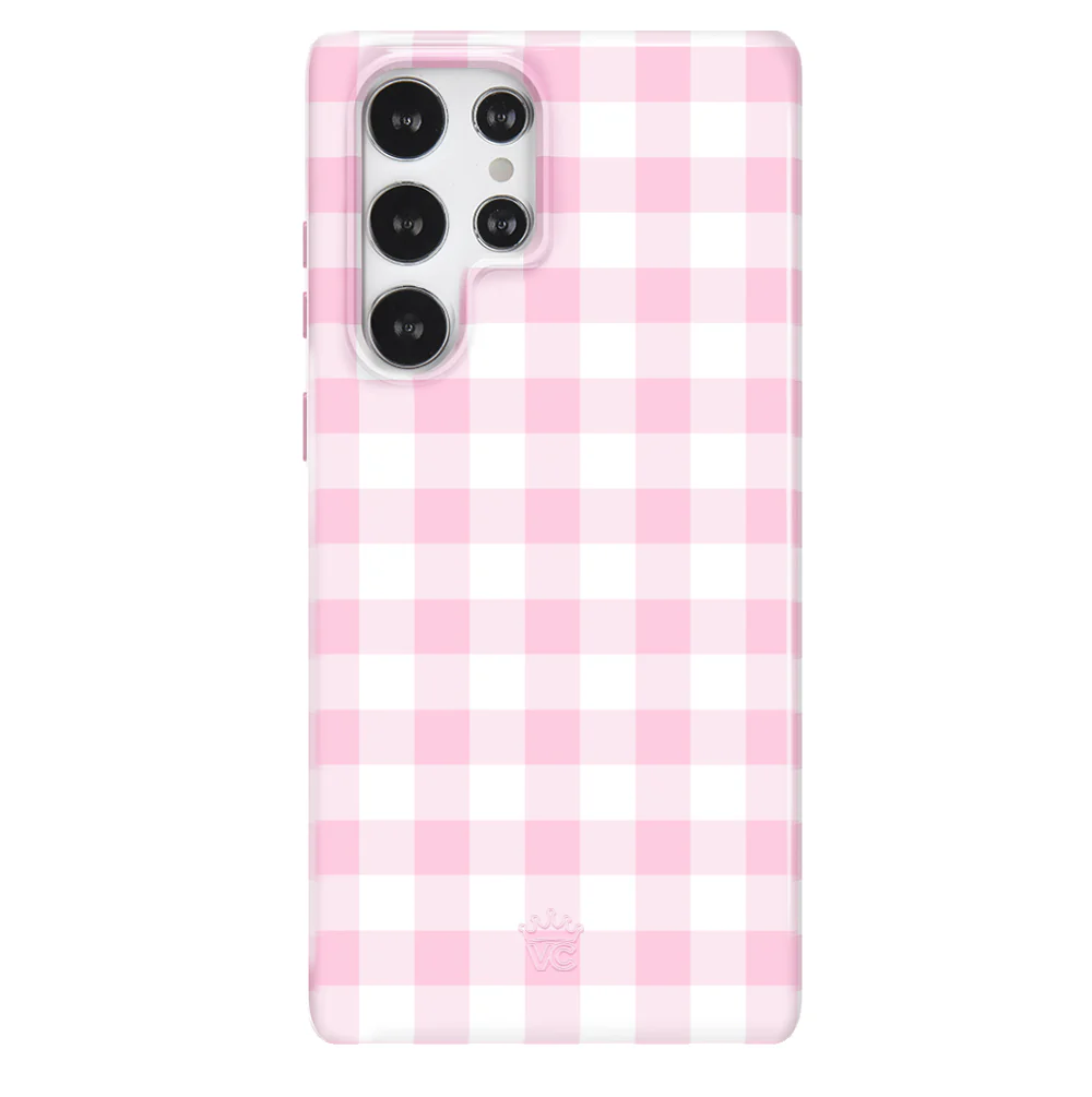 Baby Pink Gingham Samsung Case - Image 13
