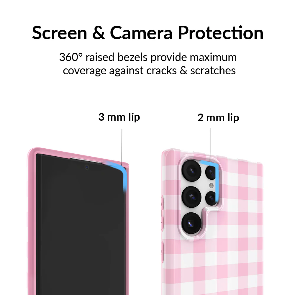 Baby Pink Gingham Samsung Case - Image 15