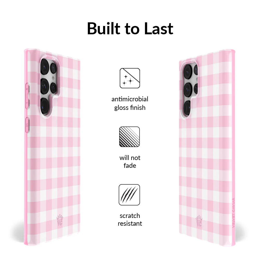Baby Pink Gingham Samsung Case - Image 16