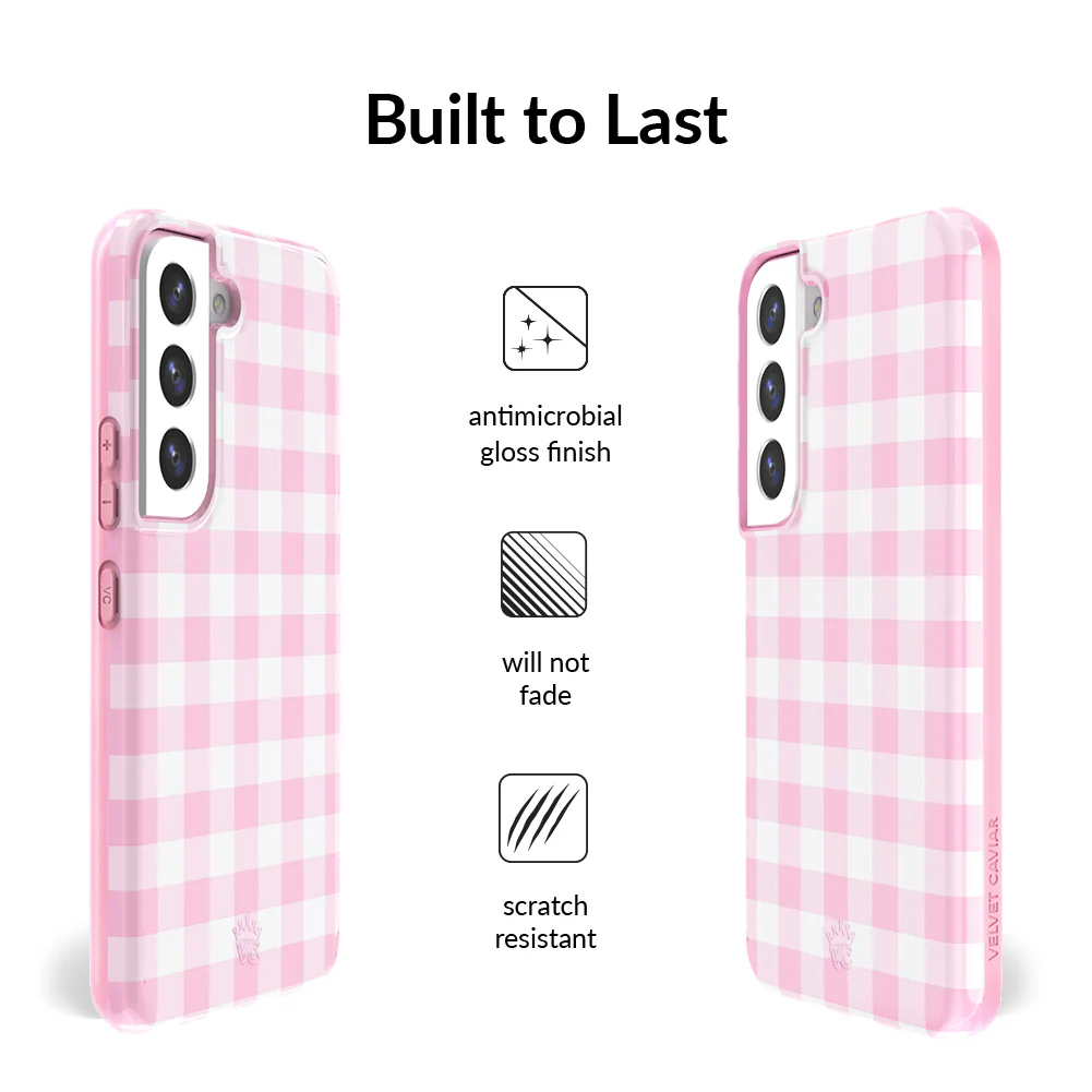 Baby Pink Gingham Samsung Case - Image 22