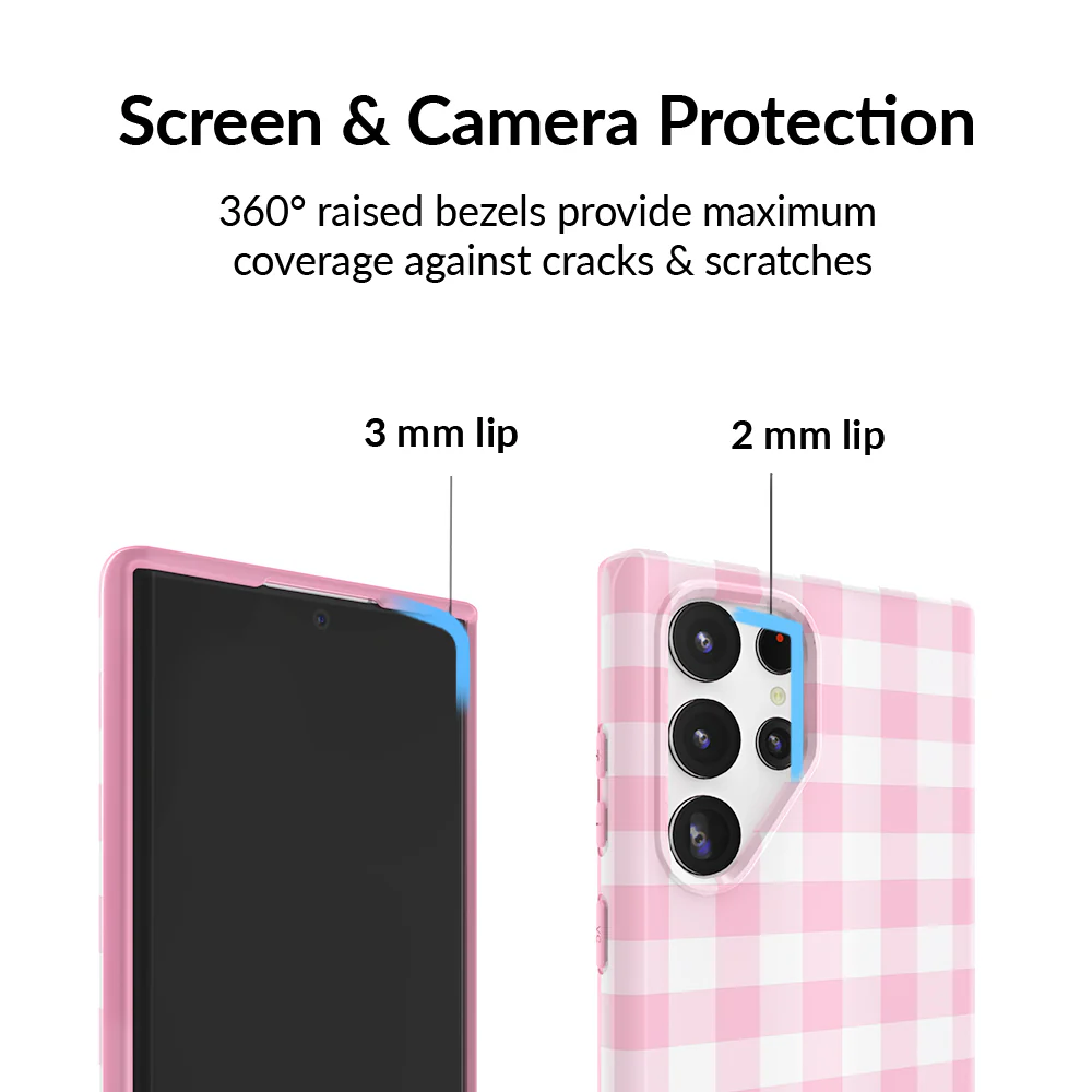 Baby Pink Gingham Samsung Case - Image 33