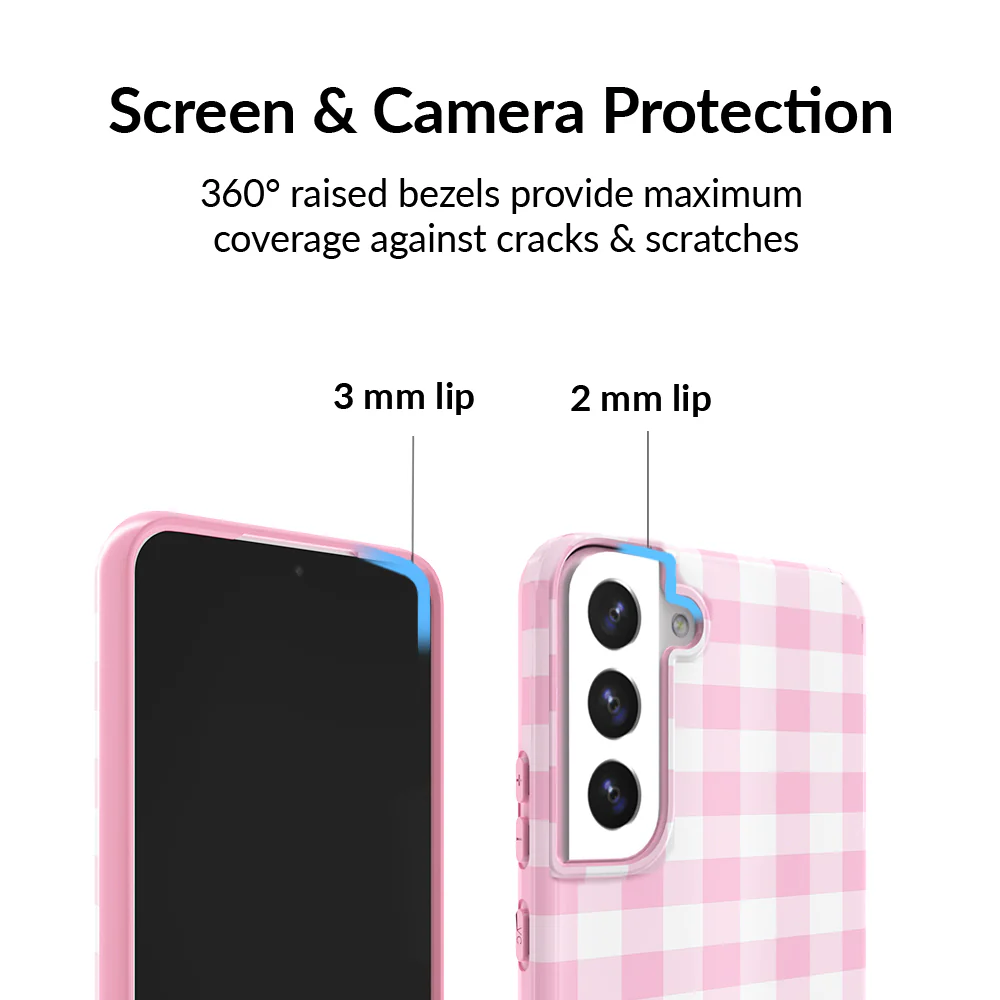 Baby Pink Gingham Samsung Case - Image 45