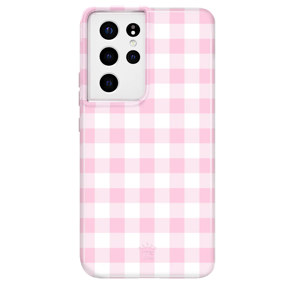 Baby Pink Gingham Samsung Case - Image 49