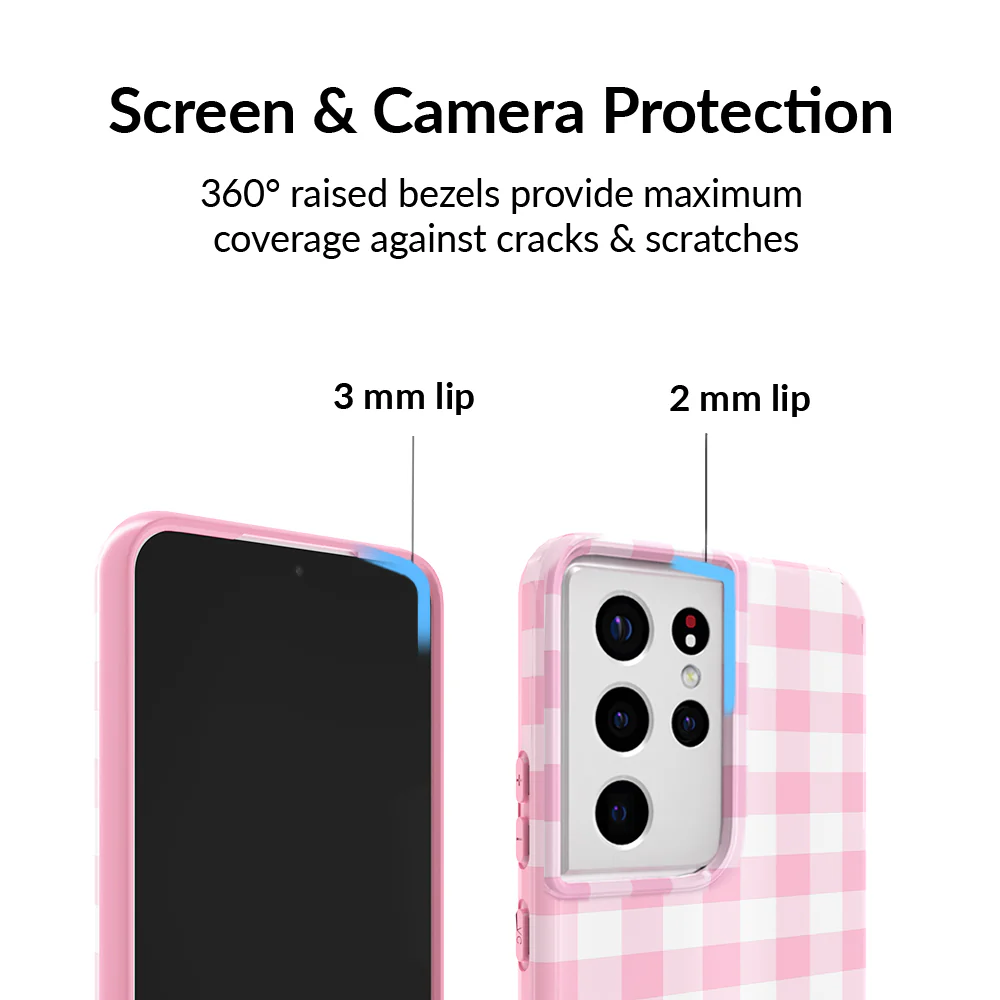 Baby Pink Gingham Samsung Case - Image 51