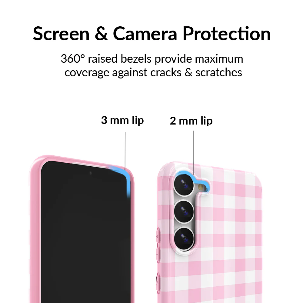 Baby Pink Gingham Samsung Case - Image 9