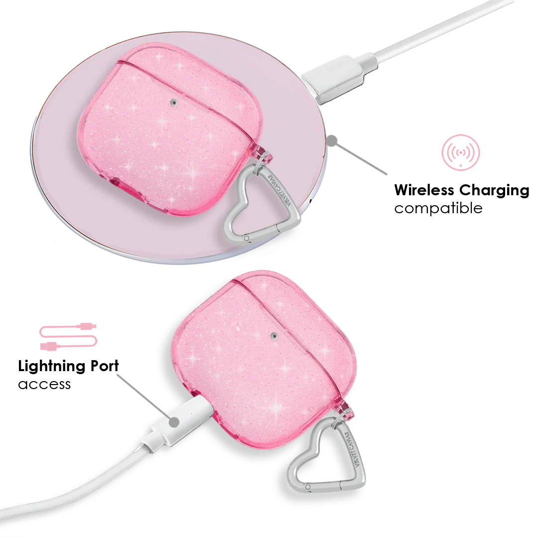 Pink Stardust Glitter AirPod Case - Image 14