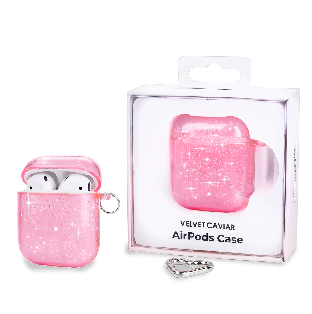 Pink Stardust Glitter AirPod Case - Image 5