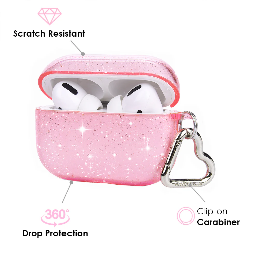 Pink Stardust Glitter AirPod Case - Image 8