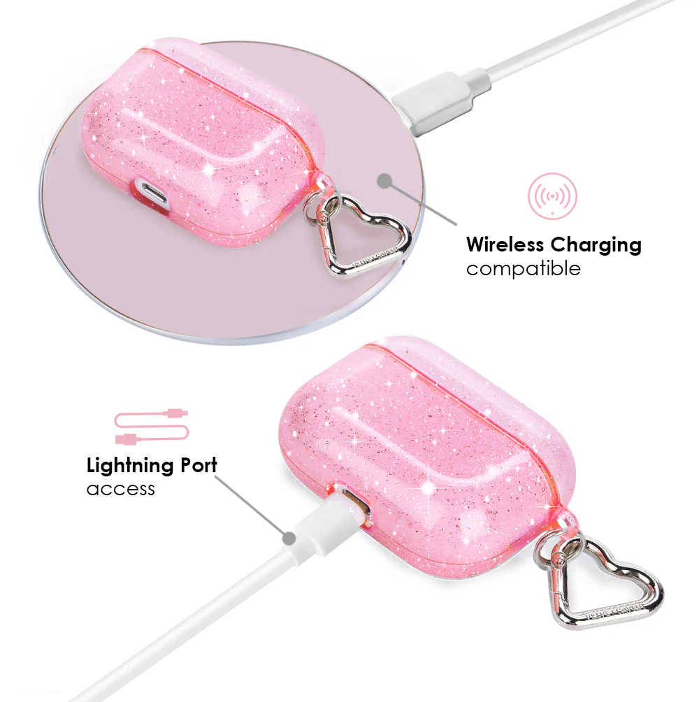 Pink Stardust Glitter AirPod Case - Image 9