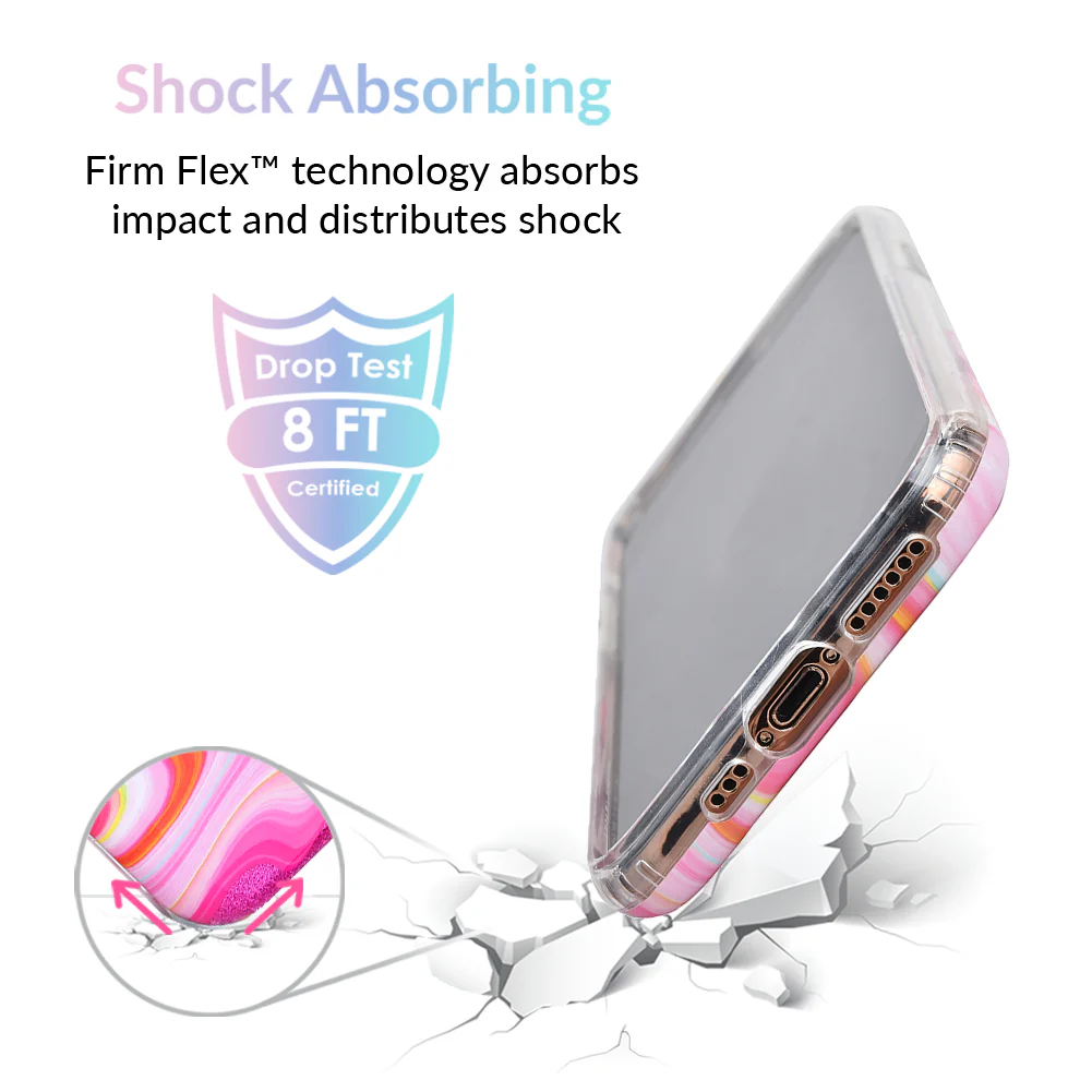 Pink Geode Glitter Clear iPhone Case - Image 22