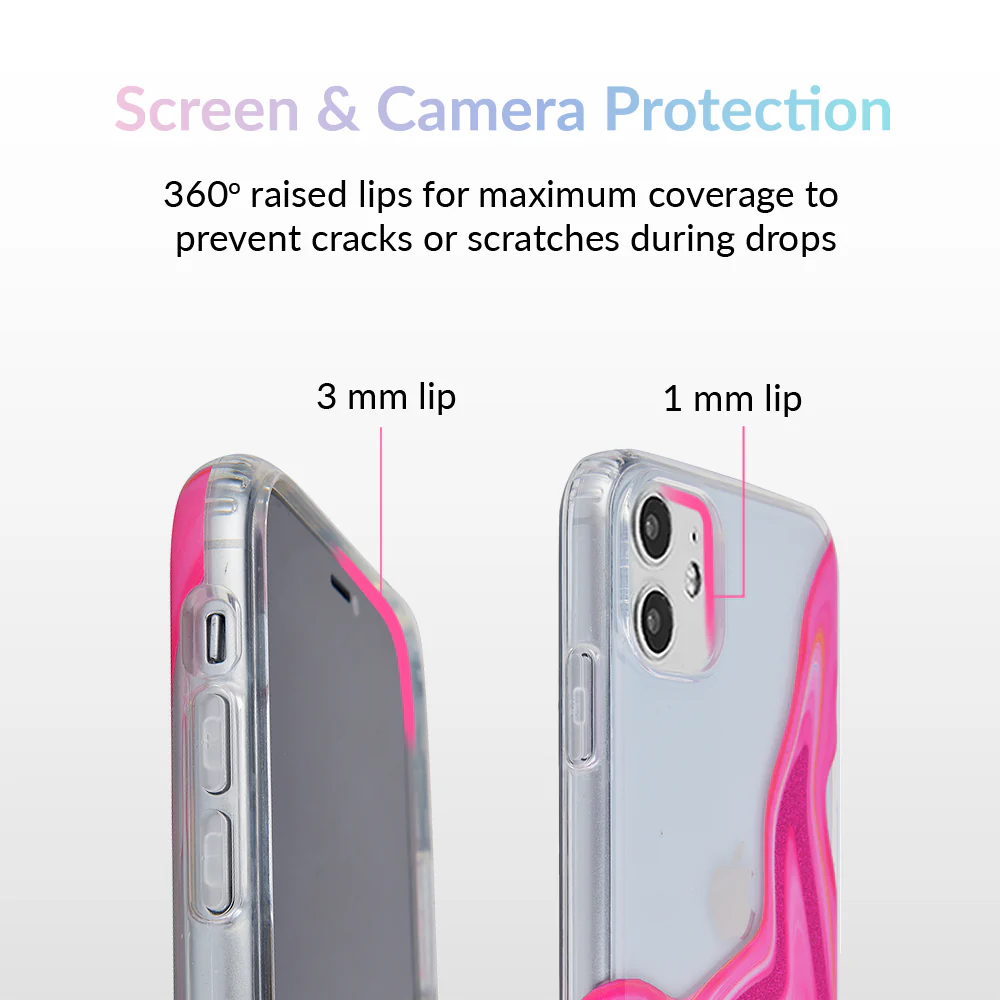 Pink Geode Glitter Clear iPhone Case - Image 33