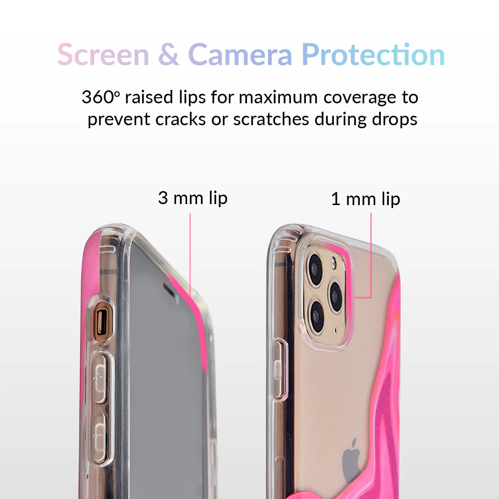 Pink Geode Glitter Clear iPhone Case - Image 39