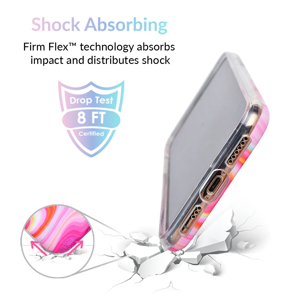 Pink Geode Glitter Clear iPhone Case - Image 41