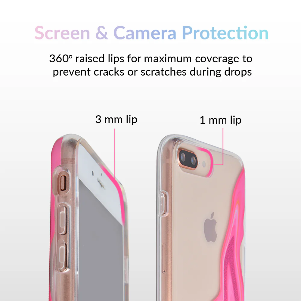 Pink Geode Glitter Clear iPhone Case - Image 9