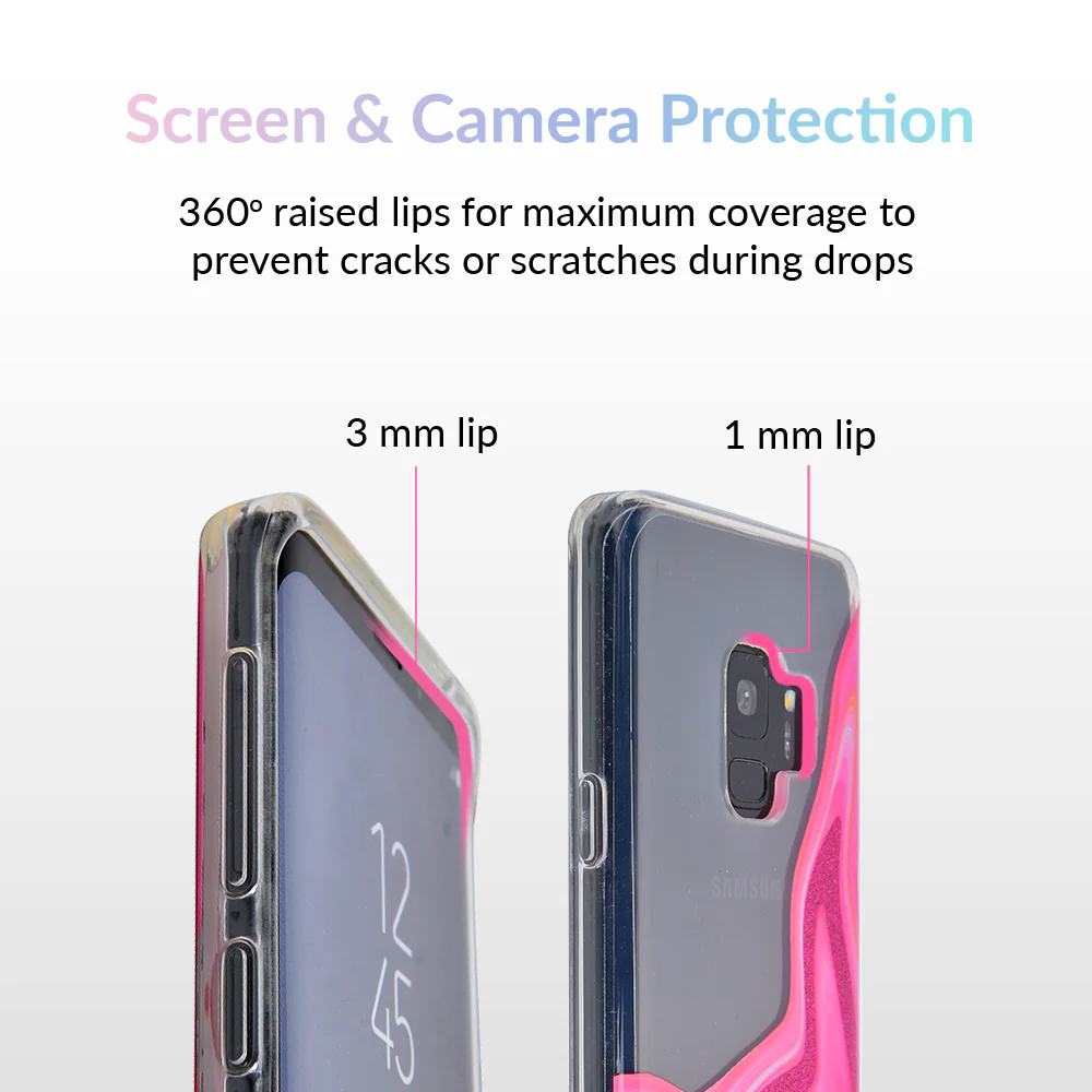 Pink Geode Glitter Samsung Case - Image 2