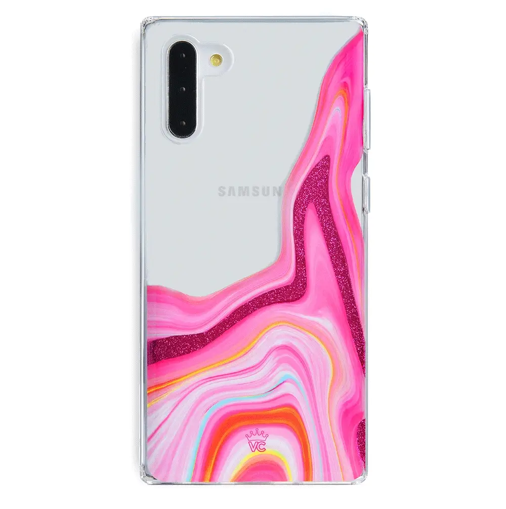 Pink Geode Glitter Samsung Case - Image 21