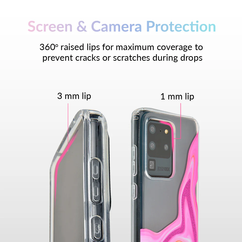 Pink Geode Glitter Samsung Case - Image 32