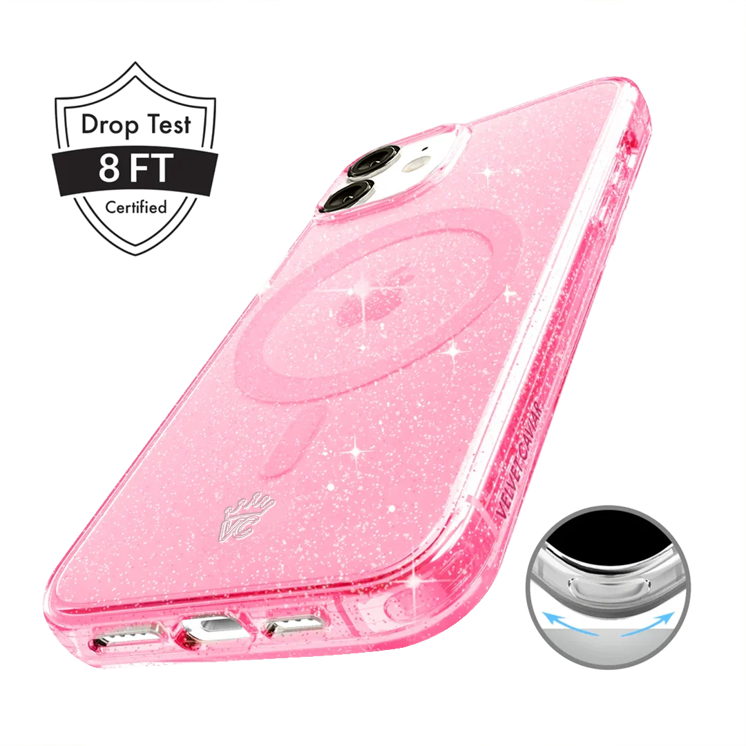 Pink Stardust Glitter iPhone Case - Image 114