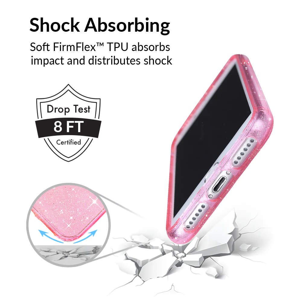 Pink Stardust Glitter iPhone Case - Image 3