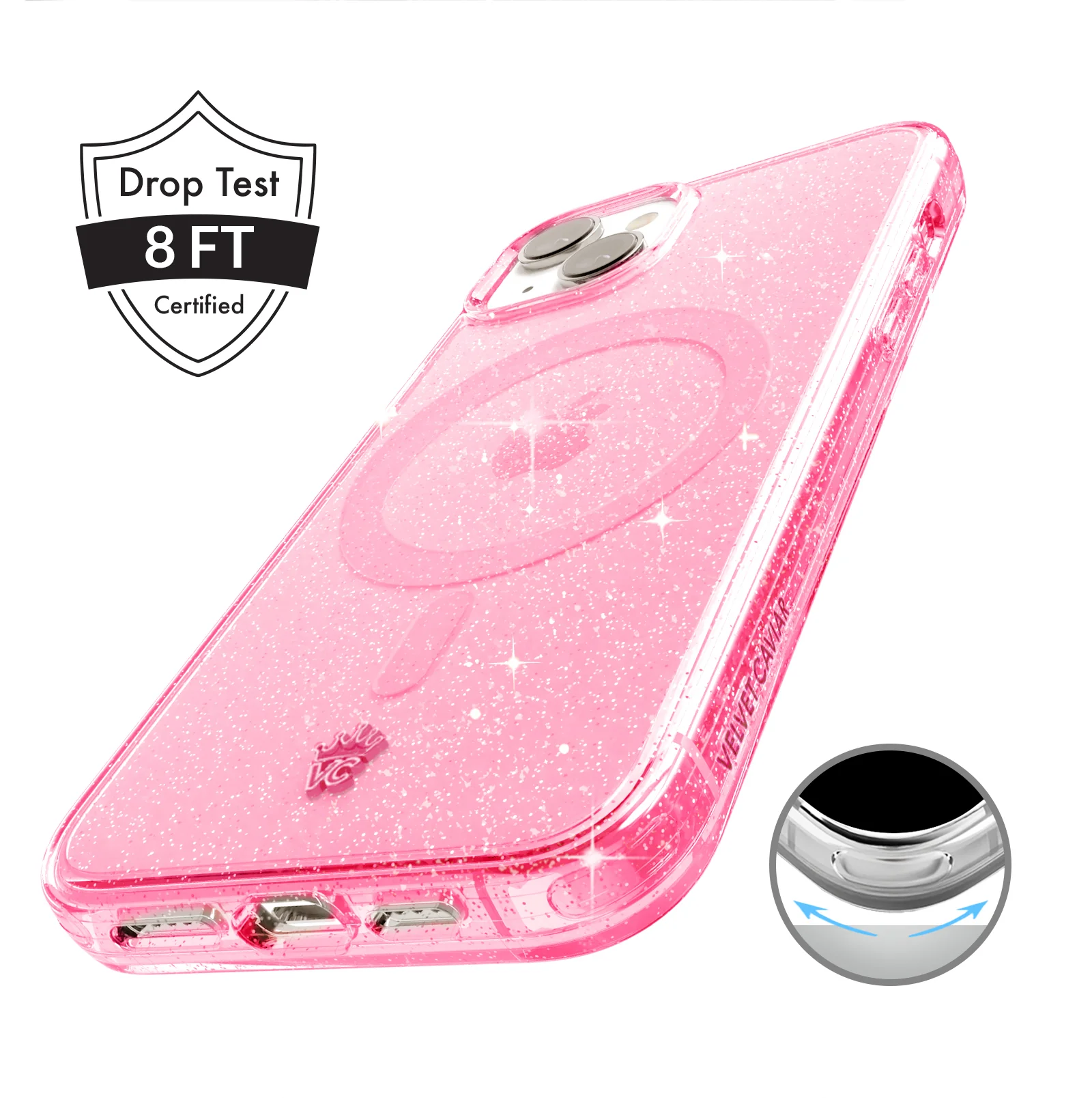 Pink Stardust Glitter iPhone Case - Image 65