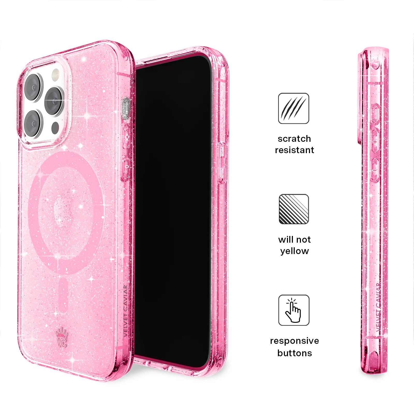 Pink Stardust Glitter iPhone Case - Image 71