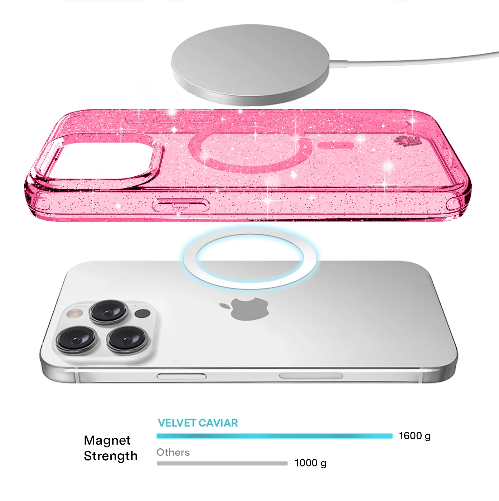 Pink Stardust Glitter iPhone Case - Image 74