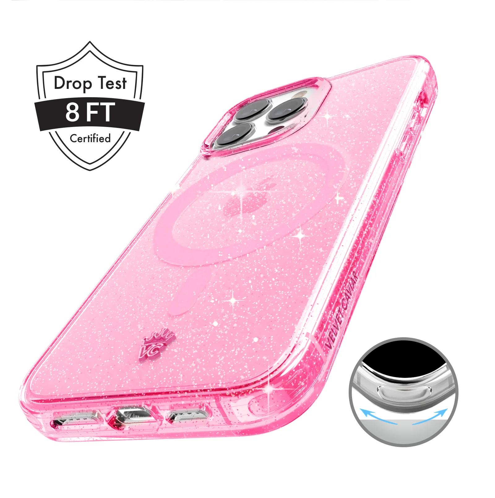 Pink Stardust Glitter iPhone Case - Image 75