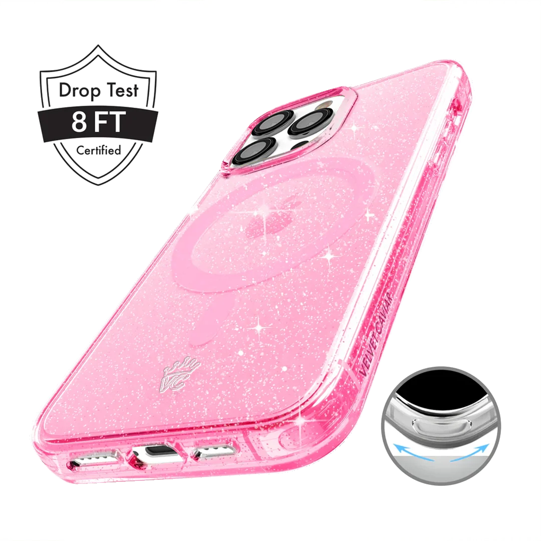 Pink Stardust Glitter iPhone Case - Image 80