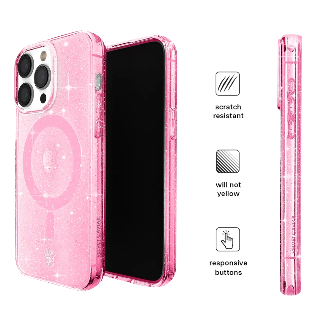 Pink Stardust Glitter iPhone Case - Image 81