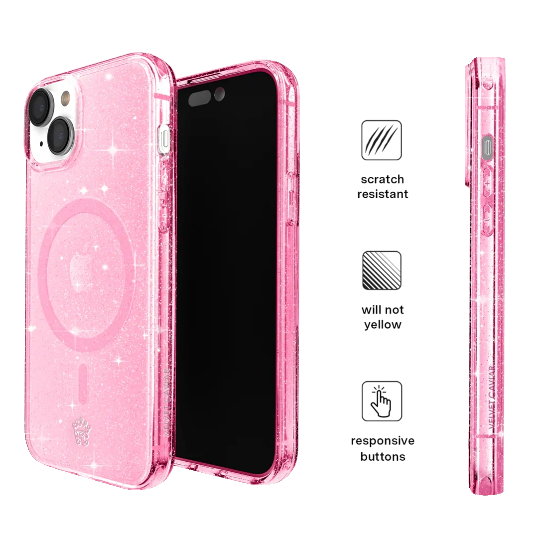 Pink Stardust Glitter iPhone Case - Image 90