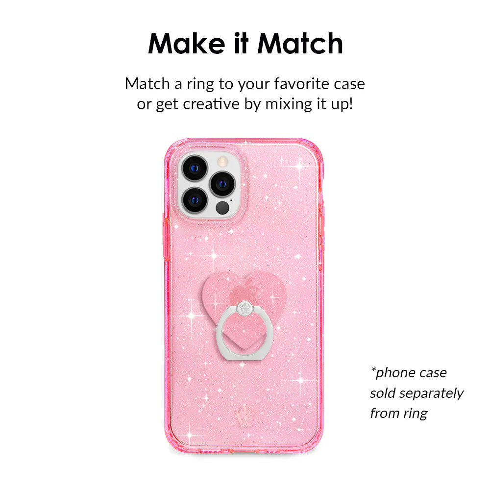 Pink Stardust Glitter Phone Ring - Image 3