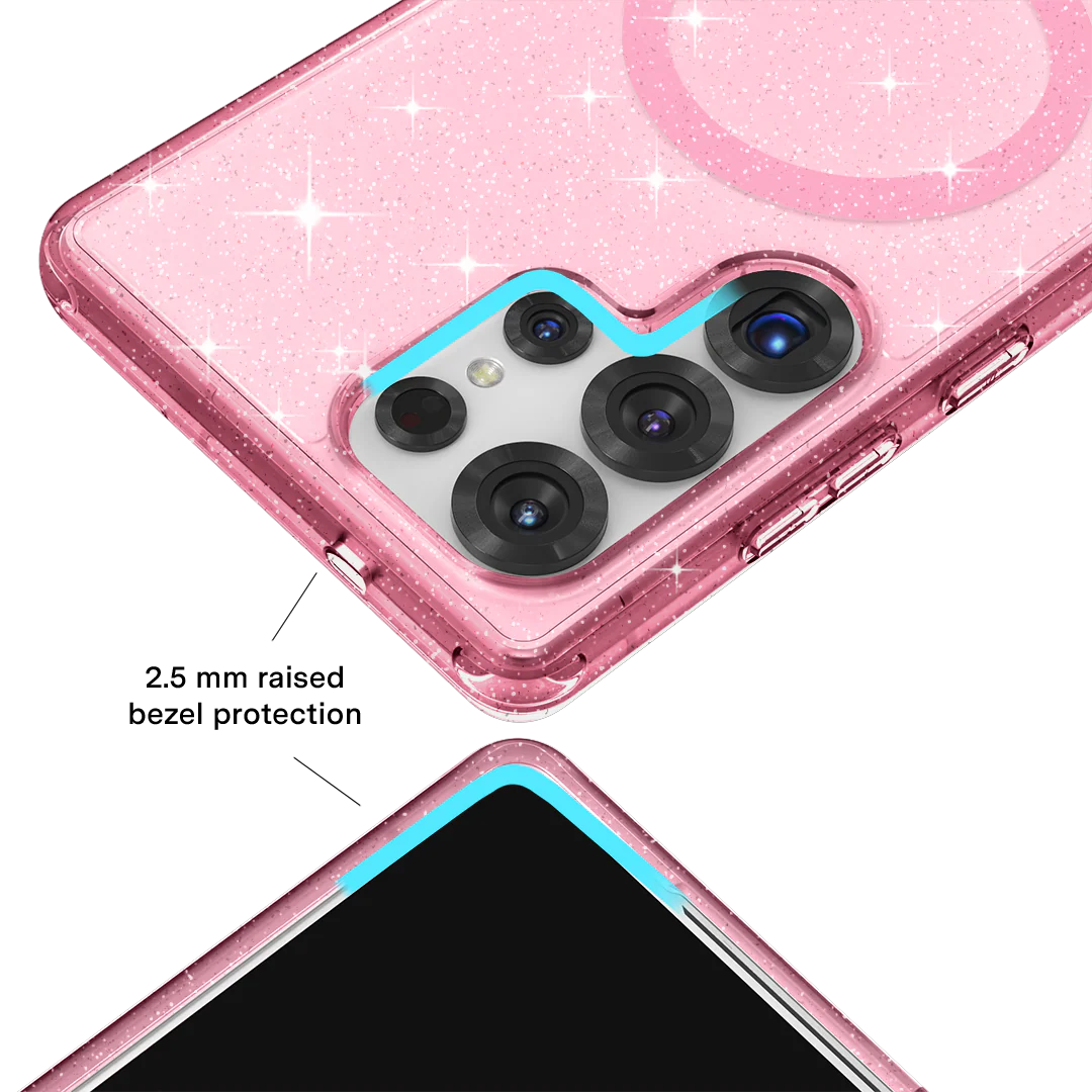 Pink Stardust Glitter Samsung Case - Image 101