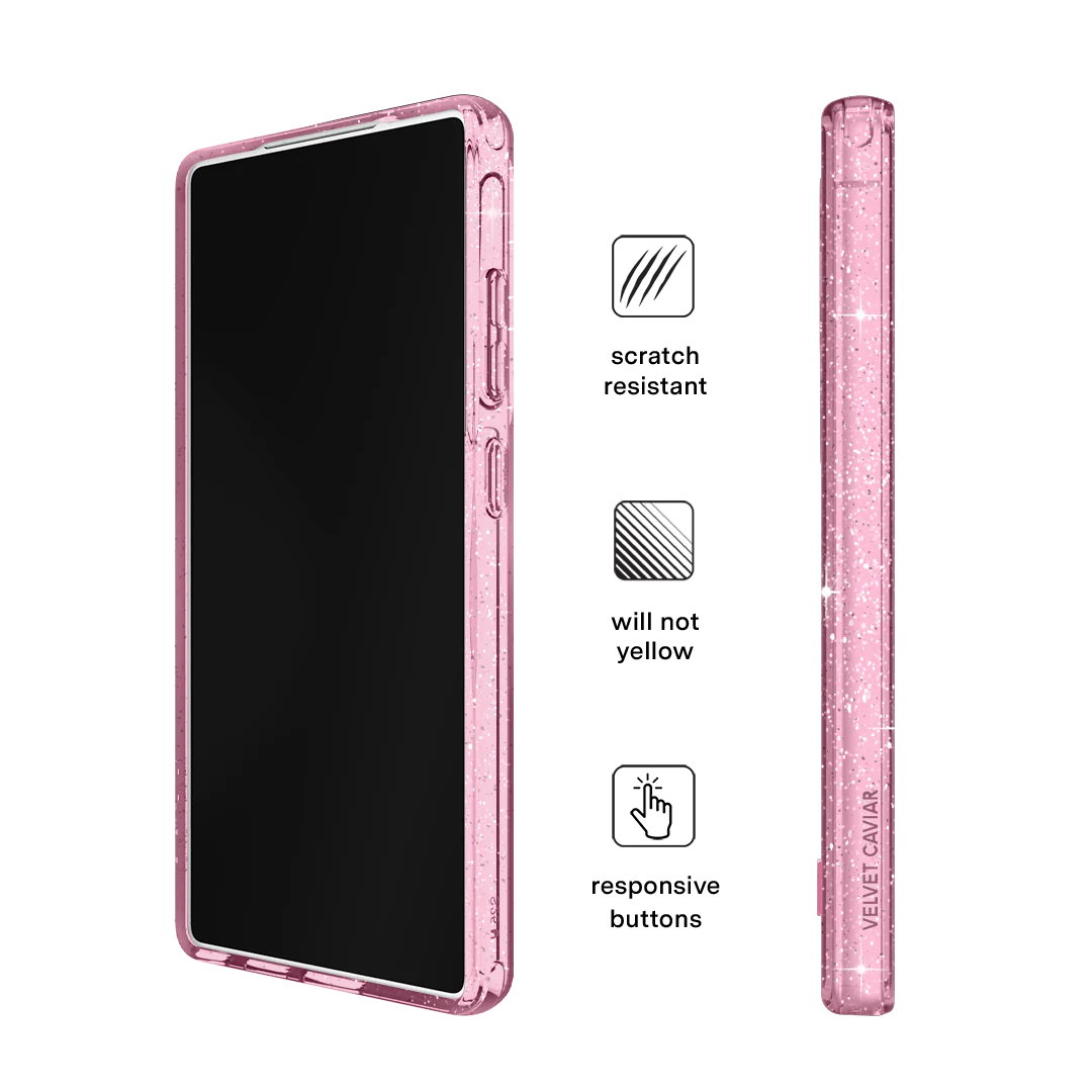 Pink Stardust Glitter Samsung Case - Image 104