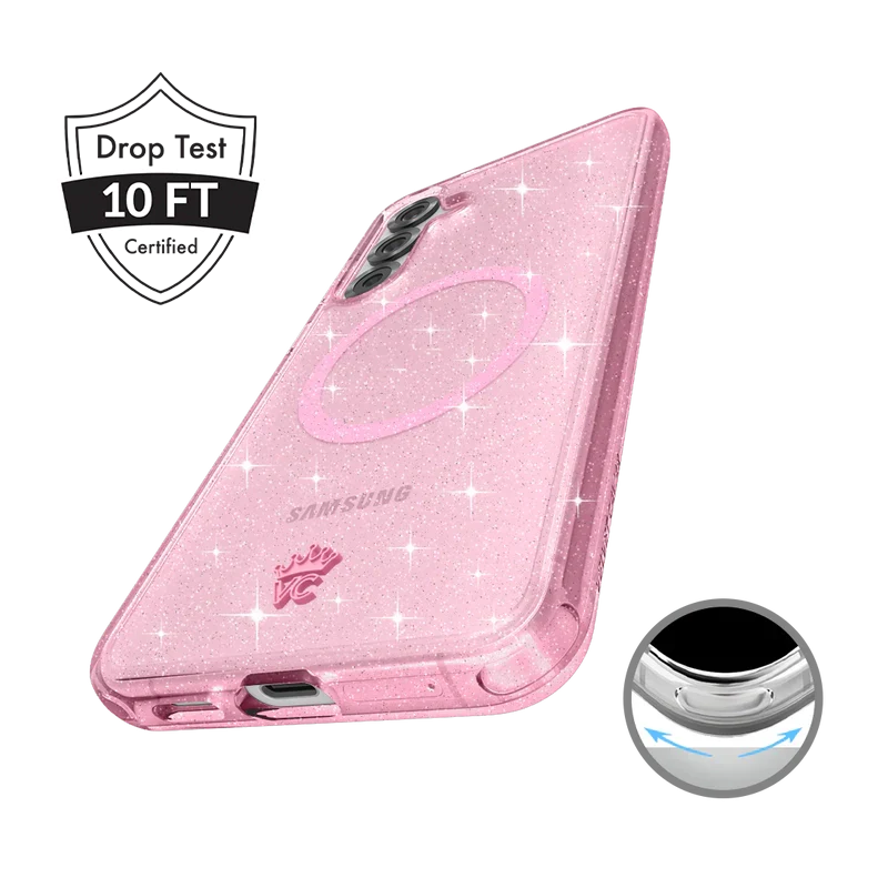 Pink Stardust Glitter Samsung Case - Image 108