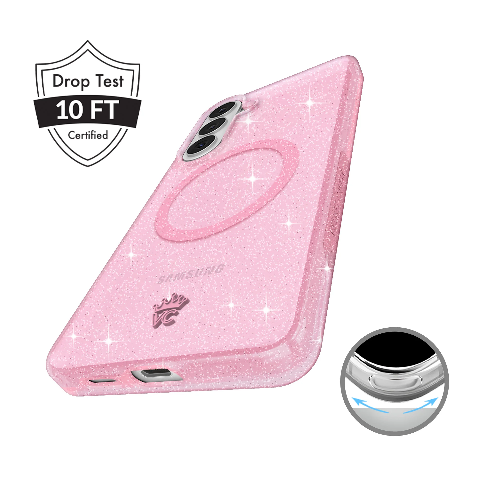 Pink Stardust Glitter Samsung Case - Image 117